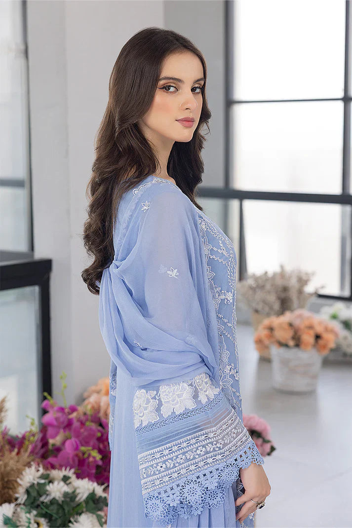 03-Piece Organza Suit With Embroidery |Ready To Wear