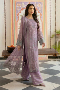 Lavender Embroidered Chiffon 3-Piece Suit | Ready to Wear