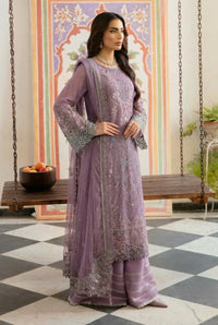 Lavender Embroidered Chiffon 3-Piece Suit | Ready to Wear
