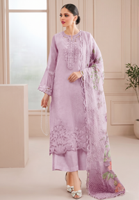 03-Piece Embroidered Organza Suit | Ready To Wear