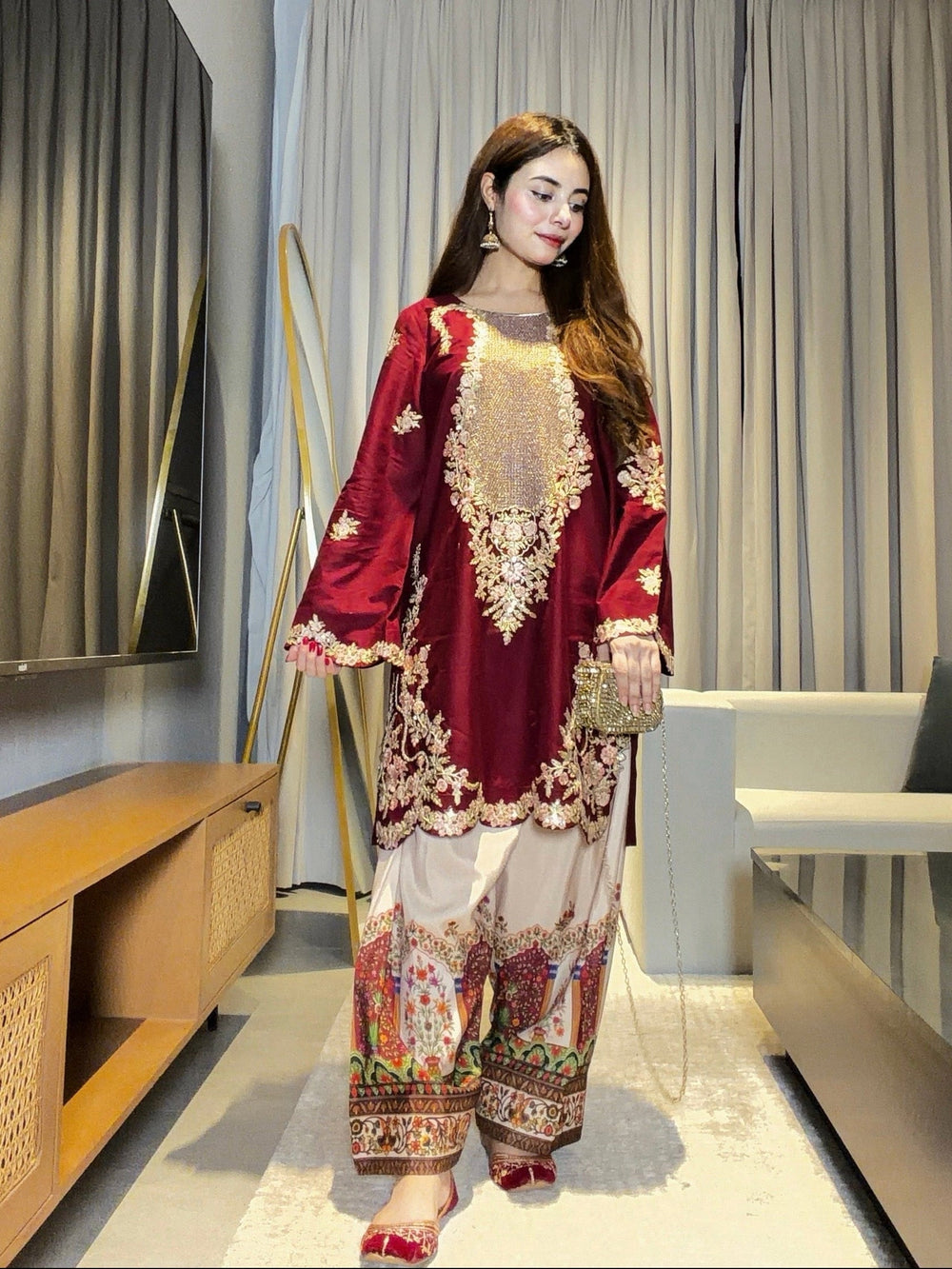 PREMIUM STITCHED 2-PIECE SILK SUIT | Ready To Wear