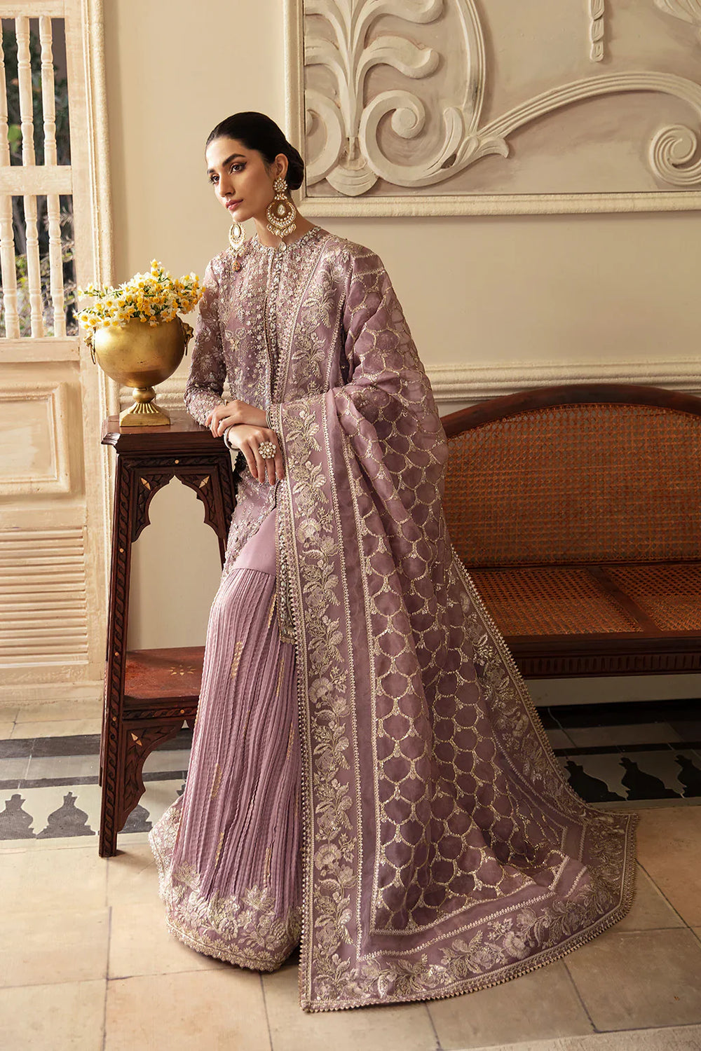 03-Piece Embroidered Organza Suit | Ready To Wear