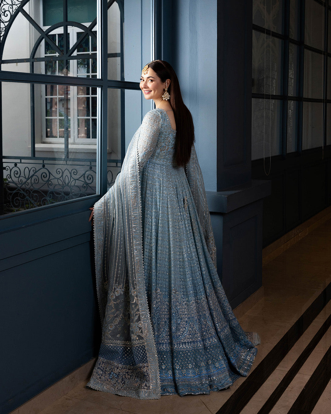 Luxury Embroidered Net Maxi 3-Piece Suit with Net Dupatta | Ready to Wear