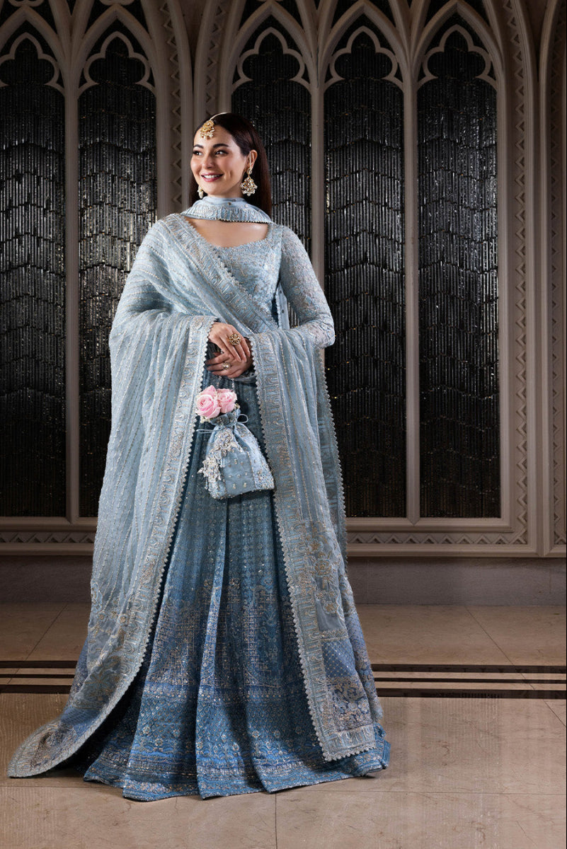 Luxury Embroidered Net Maxi 3-Piece Suit with Net Dupatta | Ready to Wear