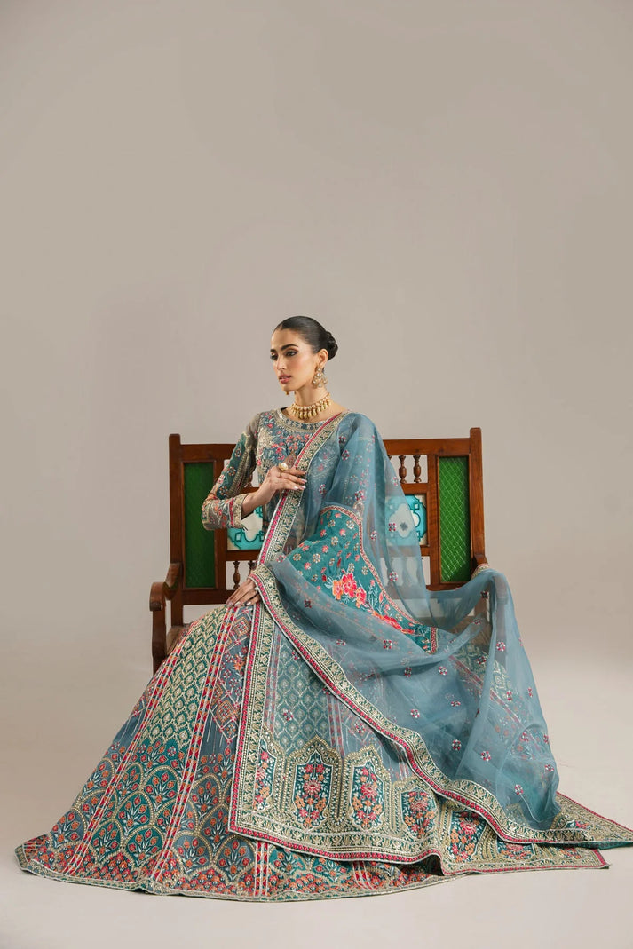 Heavy Embroidered Organza 3-Piece Suit | Ready to Wear