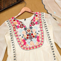 Embroidered Straight Kurti 3 Pc Suit Ready To Wear