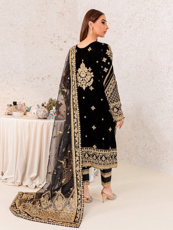 Gulaal Embroidered Velvet 3-Piece Suit | Ready to Wear