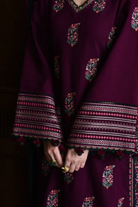 Plum & Emerald Heritage - 3 Piece Embroidered Suit | Ready To Wear