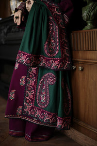 Plum & Emerald Heritage - 3 Piece Embroidered Suit | Ready To Wear