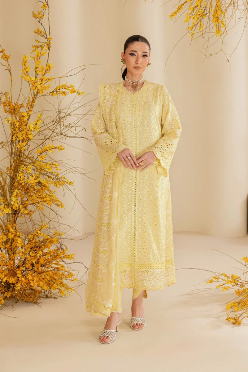 3 Piece Lawn Suit With Monal Dupatta | Ready To Wear