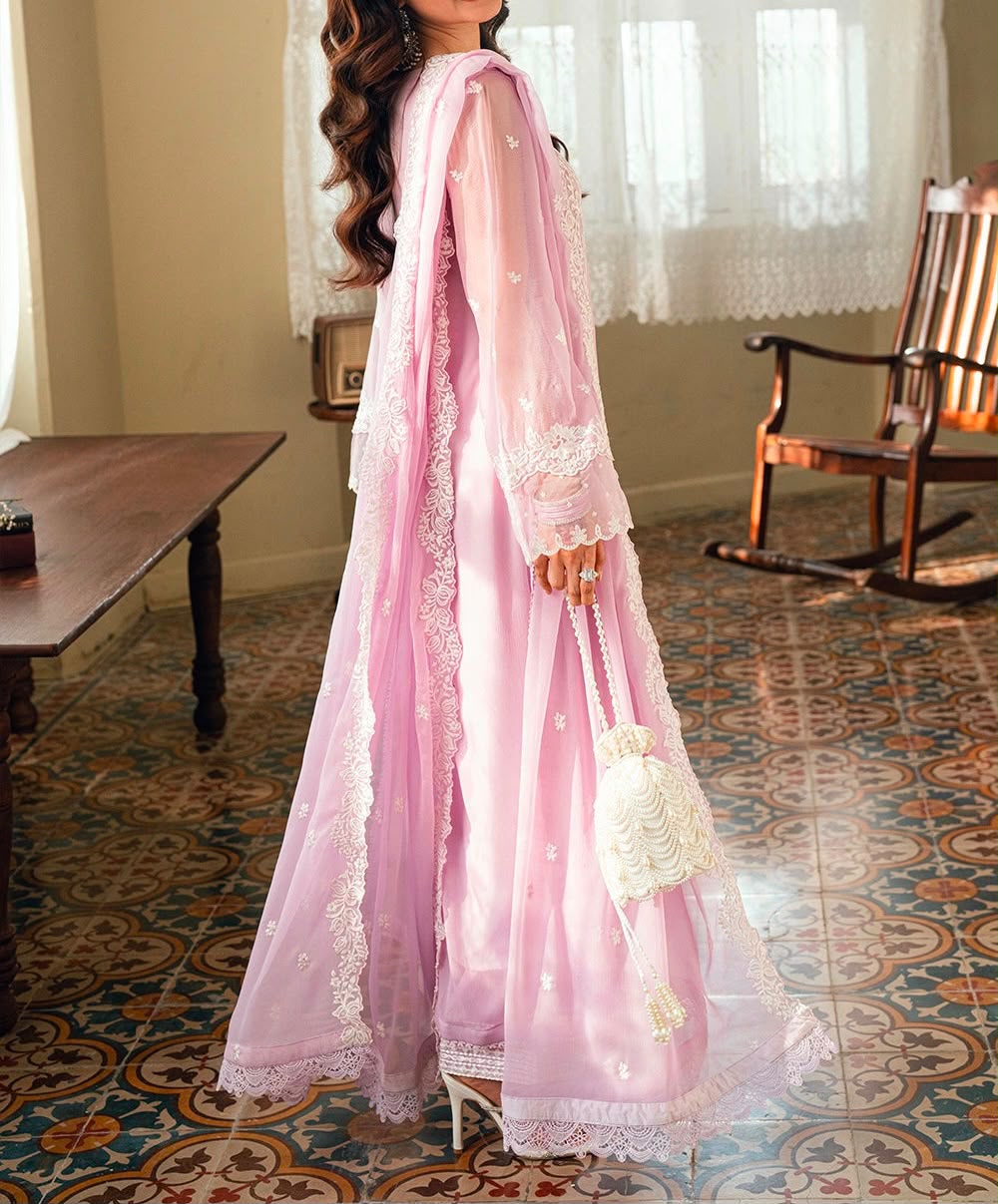 Chiffon 3-Piece Suit with Embroidered Neckline & Chiffon Dupatta | Ready to Wear
