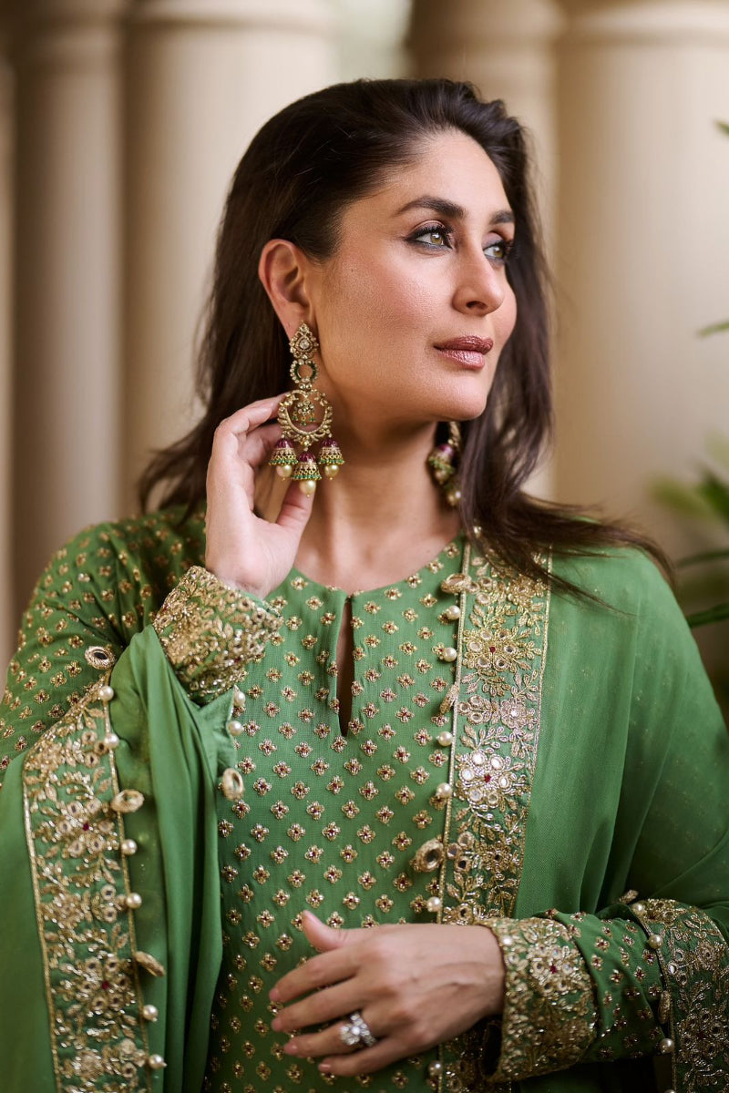 Sequence Embroidered Semi-Pure Chiffon 3 piece Suit | Ready To Wear
