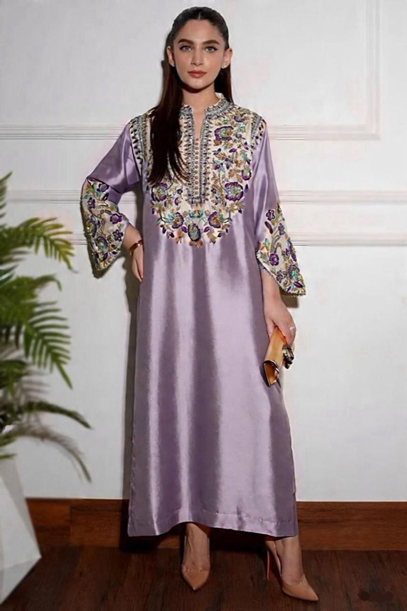 Hand Embellished Raw Silk 3 Pc Suit | Ready To Wear