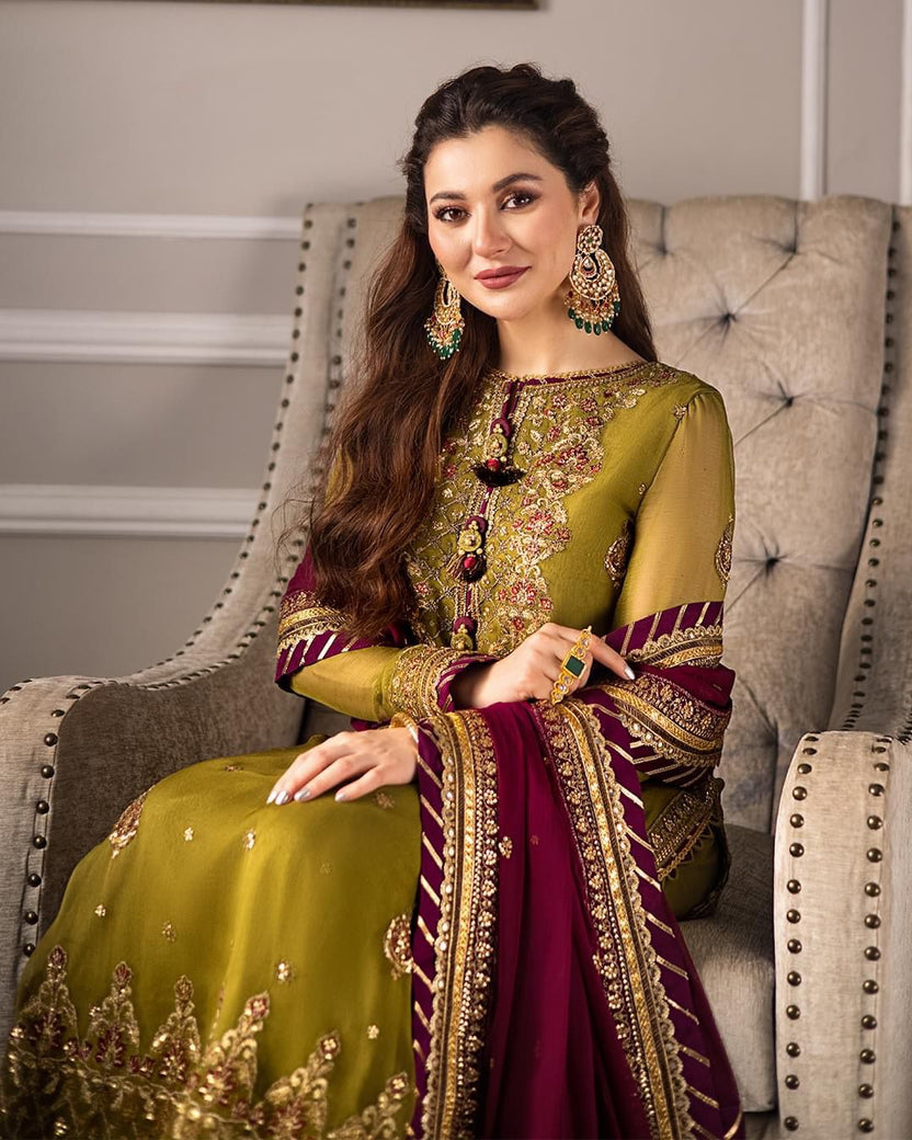 3 Piece Semi Pure Chiffon Suit With Semi pure Chiffon Dupatta | Ready To Wear