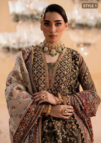 Deep Antique Bronze & Charcoal: Embroidered Organza Suit | Ready To Wear