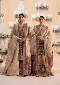 Deep Antique Bronze & Charcoal: Embroidered Organza Suit | Ready To Wear