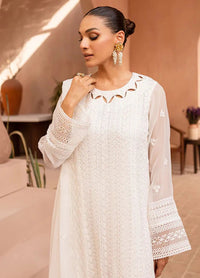 3-Piece Semi Pure Chiffon Embroidered Suit - Ready  To  Wear