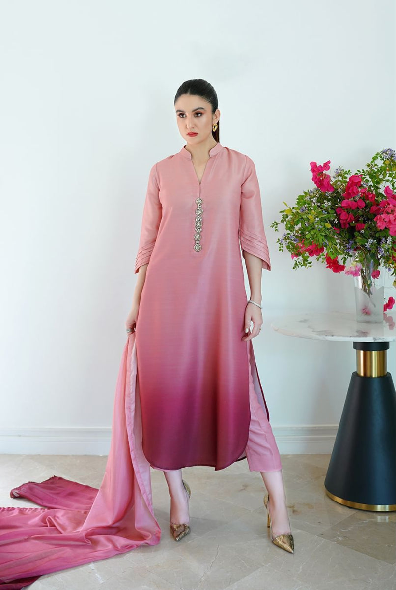 Luxury Shamoze Silk Printed Ready-To-Wear 3-Piece Suit