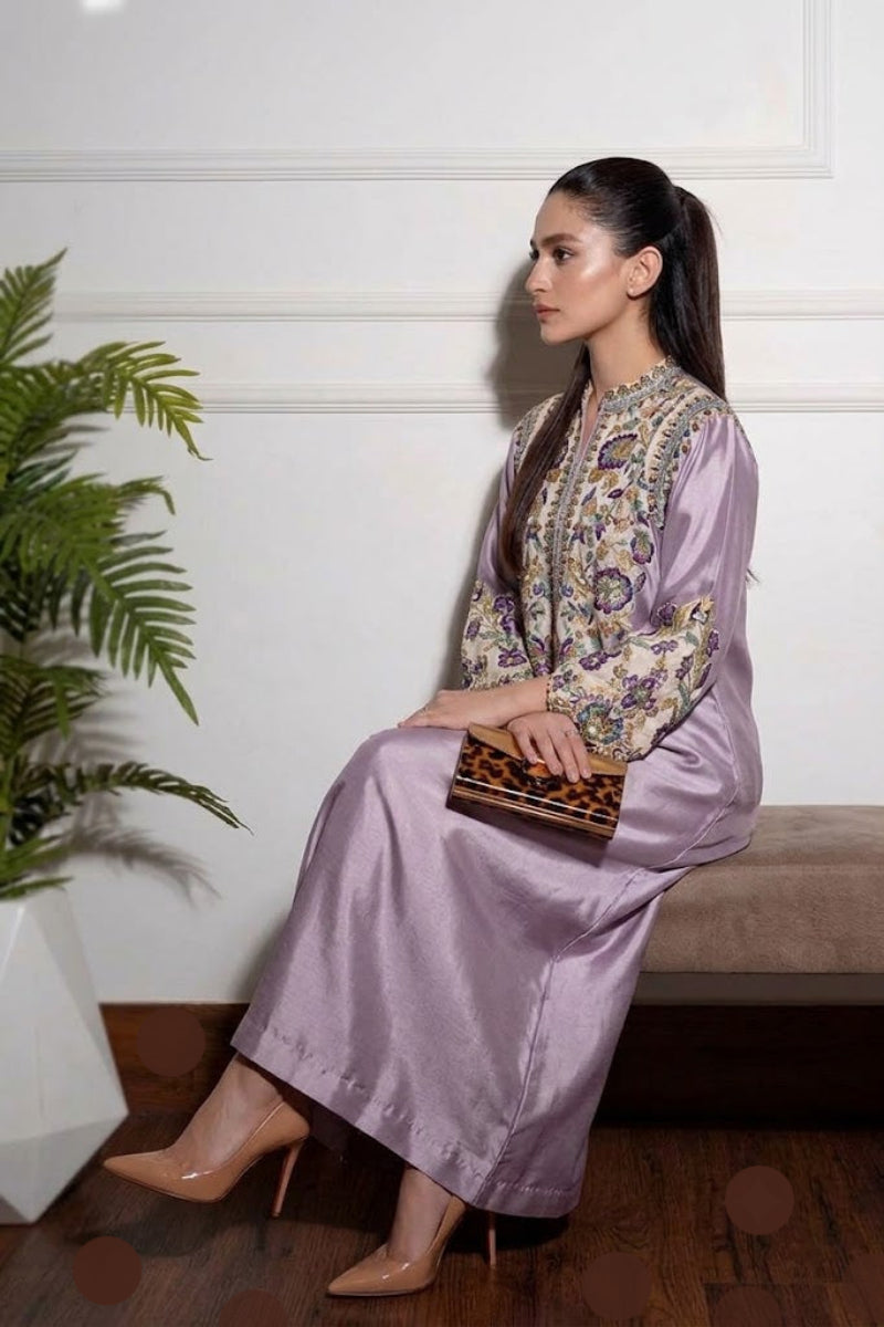 Hand Embellished Raw Silk 3 Pc Suit | Ready To Wear