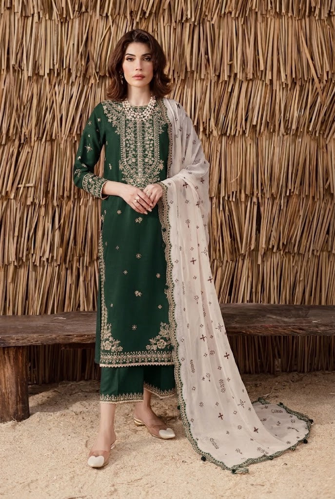 03-Piece Chiffon Suit With Embroidery | Ready To Wear