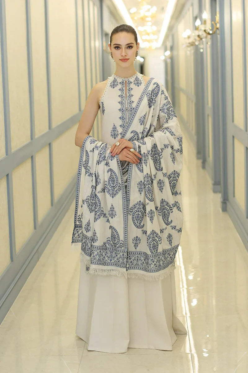 03-Piece Printed Lawn Suit With Chiffon Dupatta | Ready To Wear