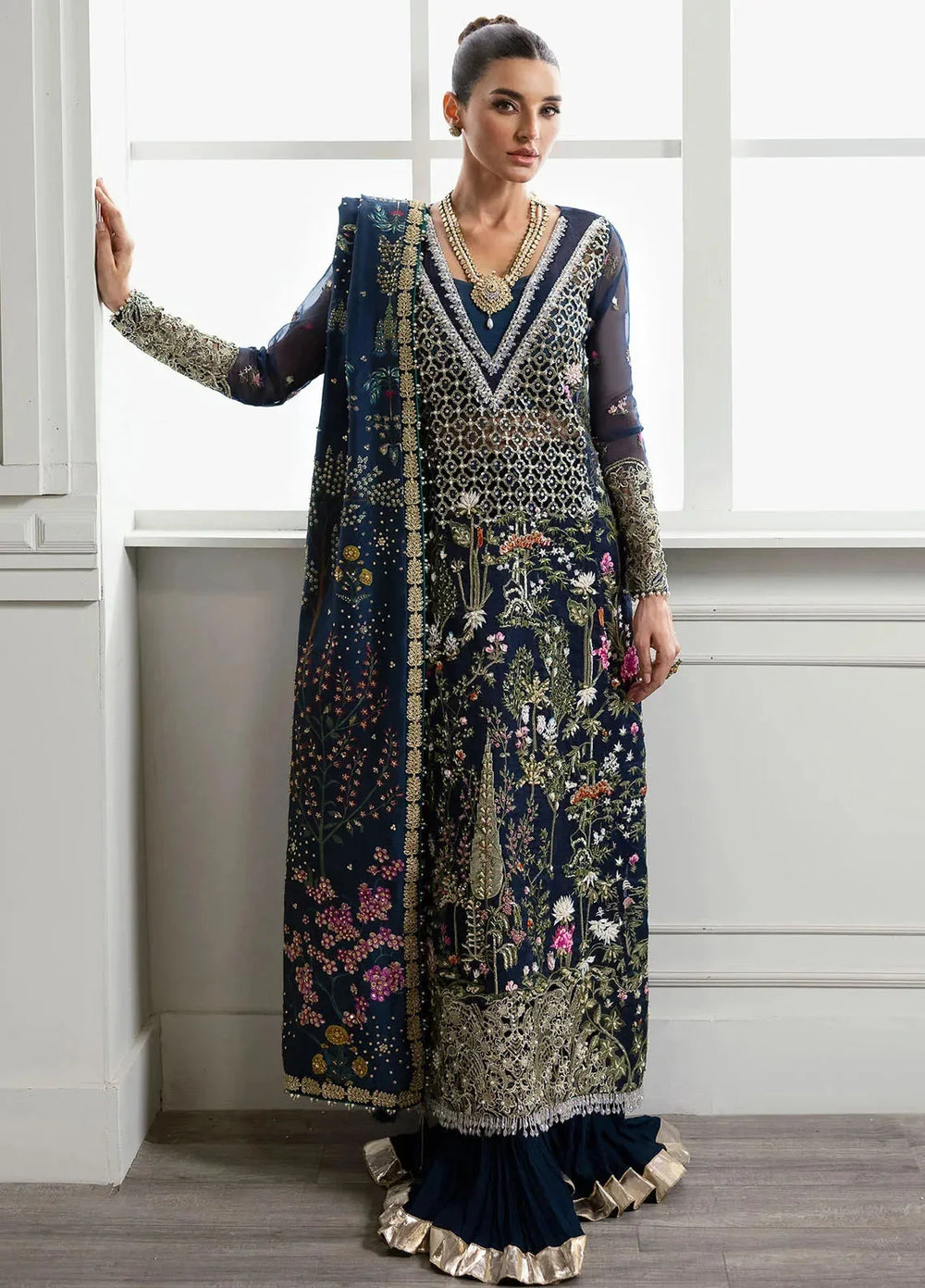 3 Piece Organza Suit With Silk Dupatta | Ready To Wear