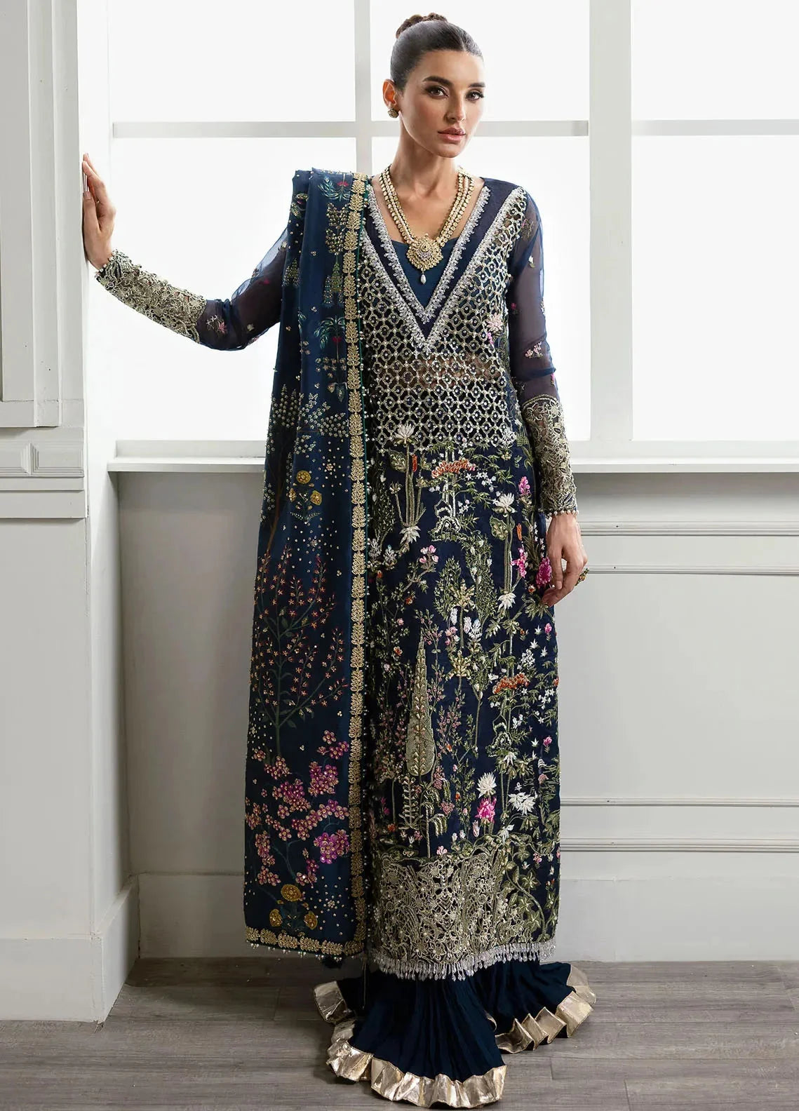 3 Piece Organza Suit With Silk Dupatta | Ready To Wear