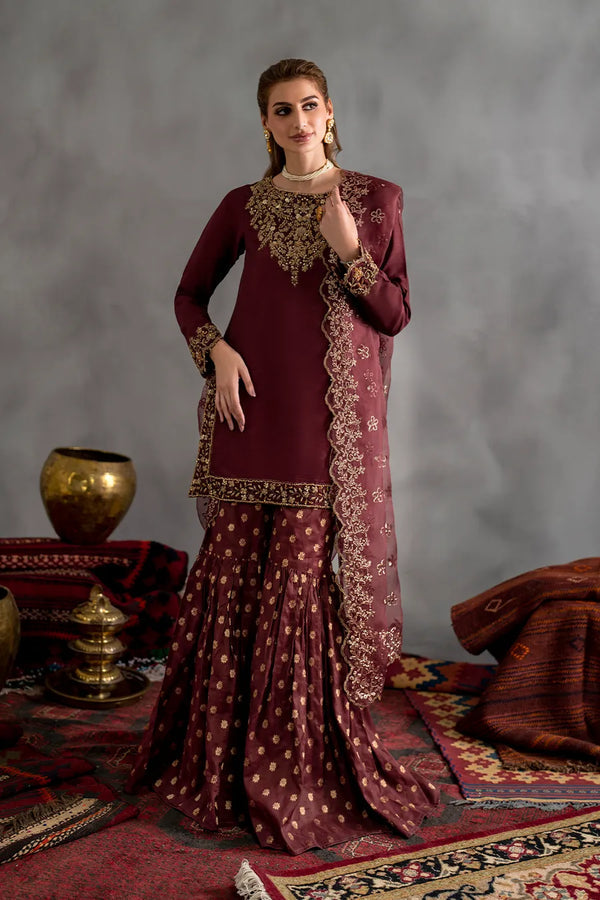 Elegant Heavy Embroidered Chiffon 3-Piece Formal Suit with Adda Work | Ready to Wear