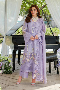 03-Piece Embroidered Lawn Suit With Organza Dupatta | Ready To Wear