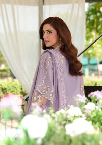 03-Piece Embroidered Lawn Suit With Organza Dupatta | Ready To Wear
