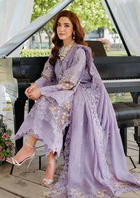03-Piece Embroidered Lawn Suit With Organza Dupatta | Ready To Wear