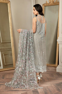 Zarif Luxury Net Collection Heavy Embroidered Spangle Work Suit in Lilac |Ready to Wear