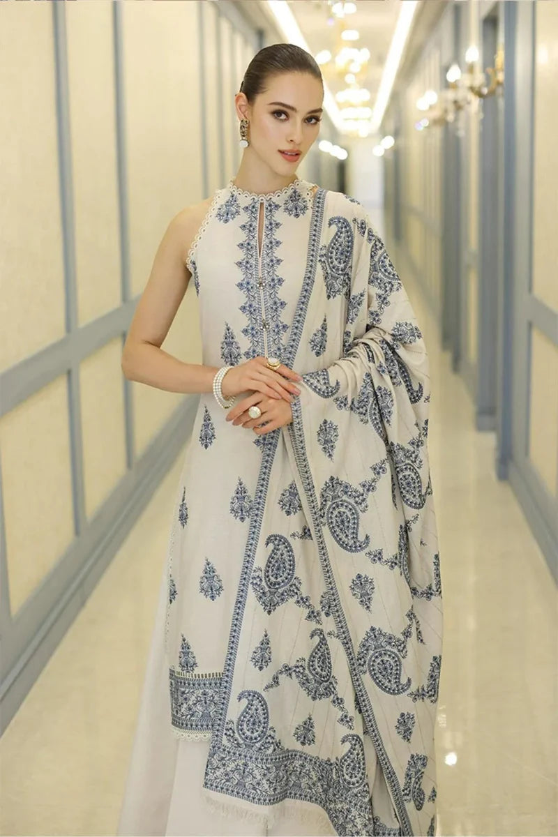03-Piece Printed Lawn Suit With Chiffon Dupatta | Ready To Wear