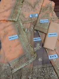 Semi Pure Chiffon Maxsi With Chiffon Dupatta | Ready To Wear