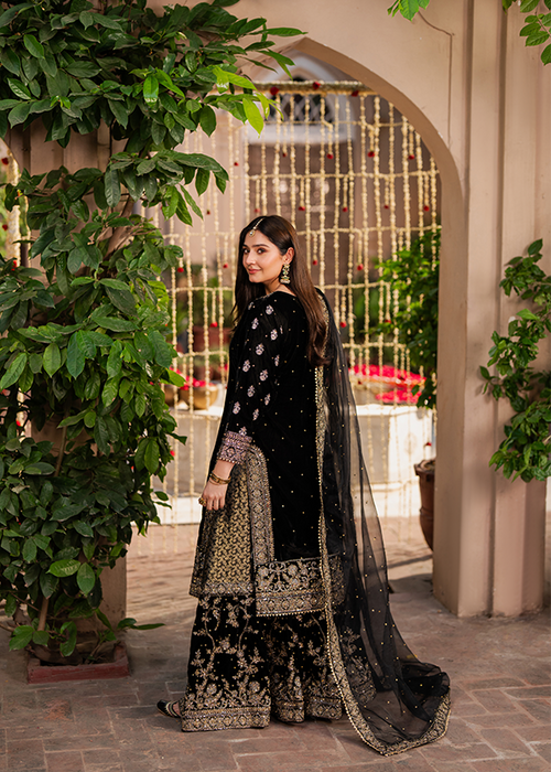 Chiffon Sequin Embroidered Garara Suit – Ready to Wear