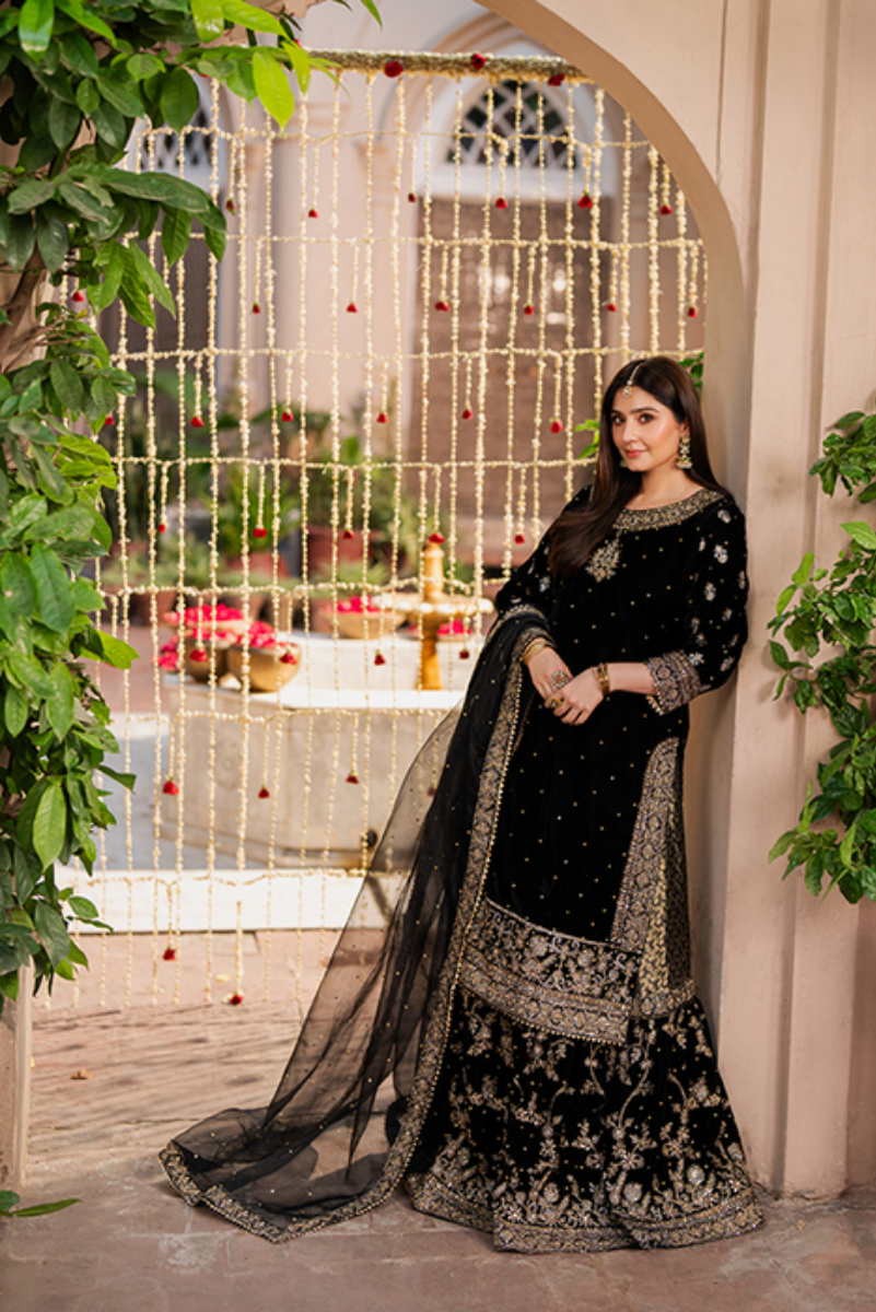 Chiffon Sequin Embroidered Garara Suit – Ready to Wear