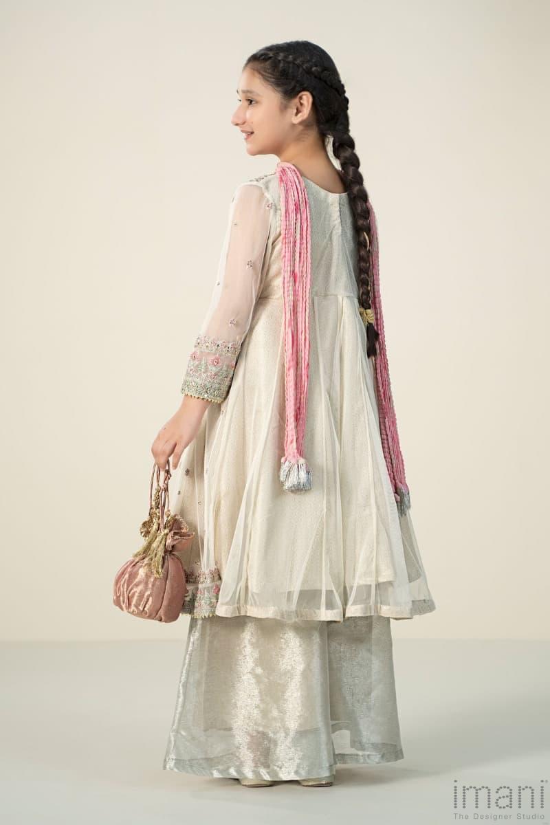 Chiffon Flare Suit With Embroidered Koti & Chiffon Dupatta | Ready To Wear