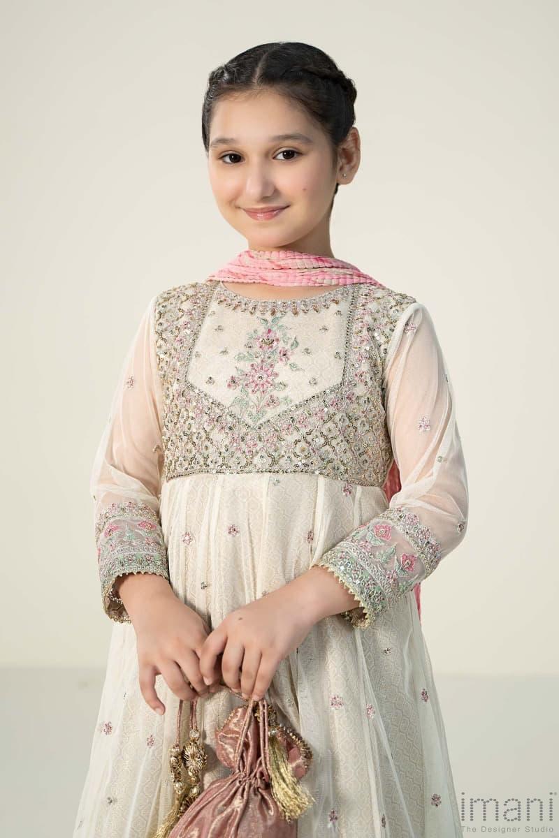 Chiffon Flare Suit With Embroidered Koti & Chiffon Dupatta | Ready To Wear