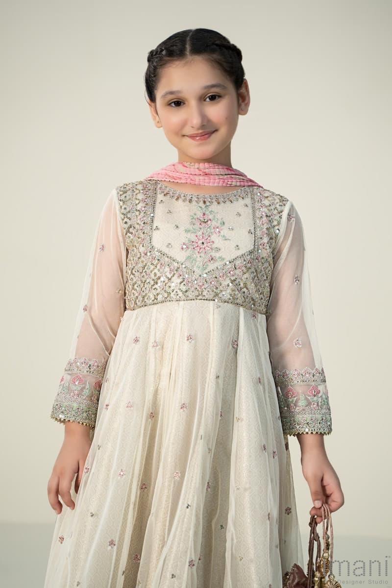 Chiffon Flare Suit With Embroidered Koti & Chiffon Dupatta | Ready To Wear