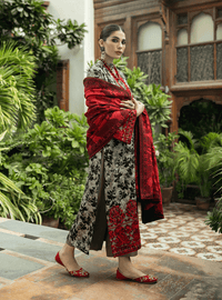 3 Piece Lawn Embroidery Suit -With Chiffon Dupatta |  Ready To Wear