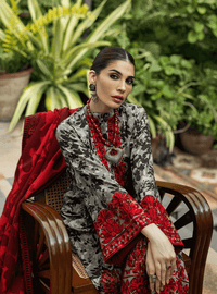 3 Piece Lawn Embroidery Suit -With Chiffon Dupatta |  Ready To Wear