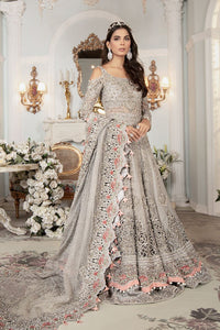 Elegant Silver Grey Premium Net 3-Piece Embroidered | Ready-to-Wear
