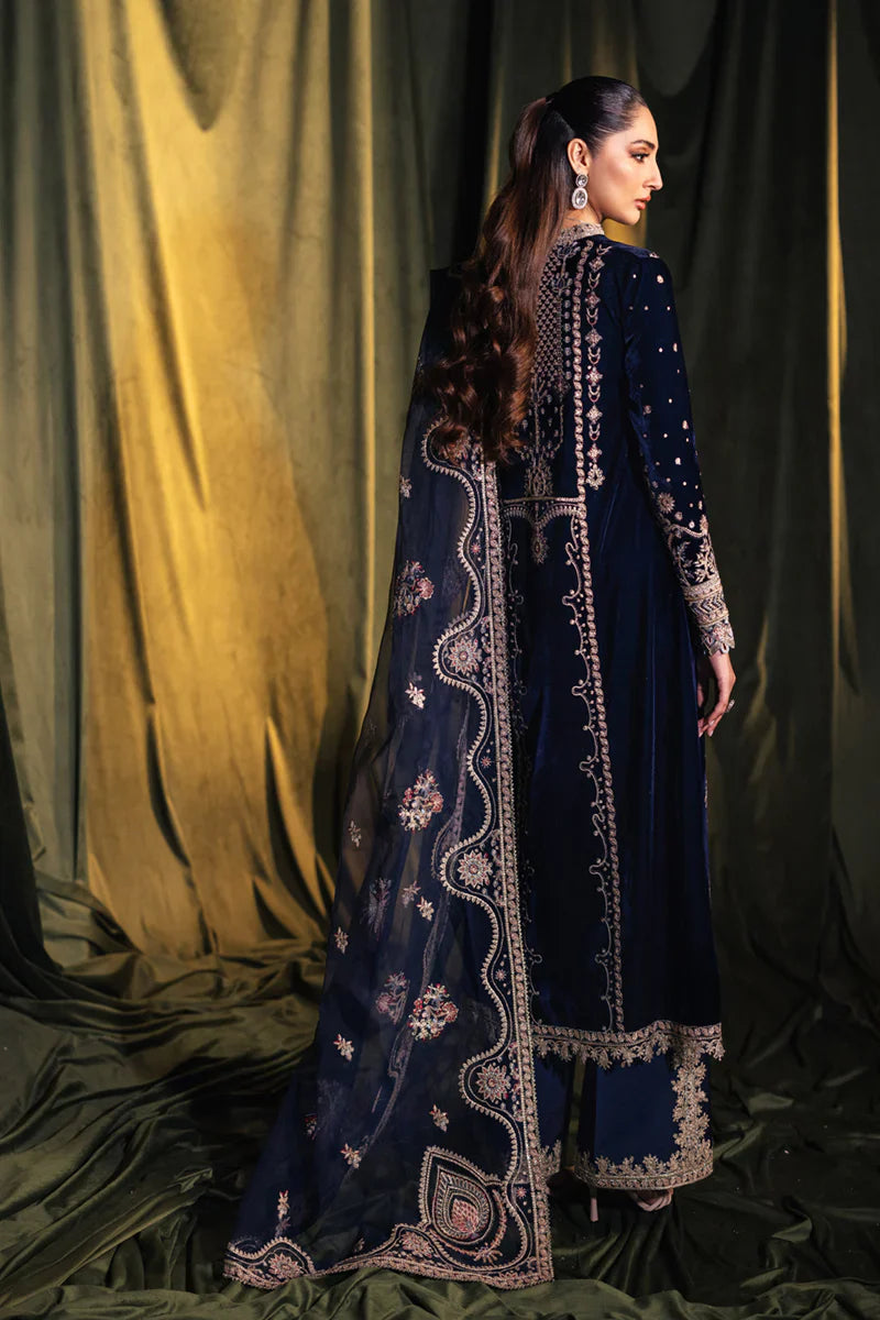 03-Piece Velvet Suit With Organza Dupatta | Ready To Wear
