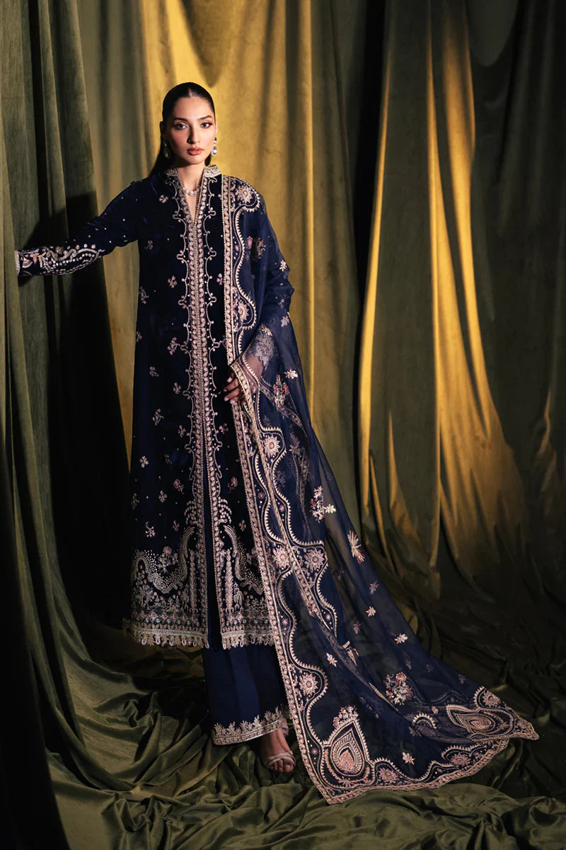 03-Piece Velvet Suit With Organza Dupatta | Ready To Wear